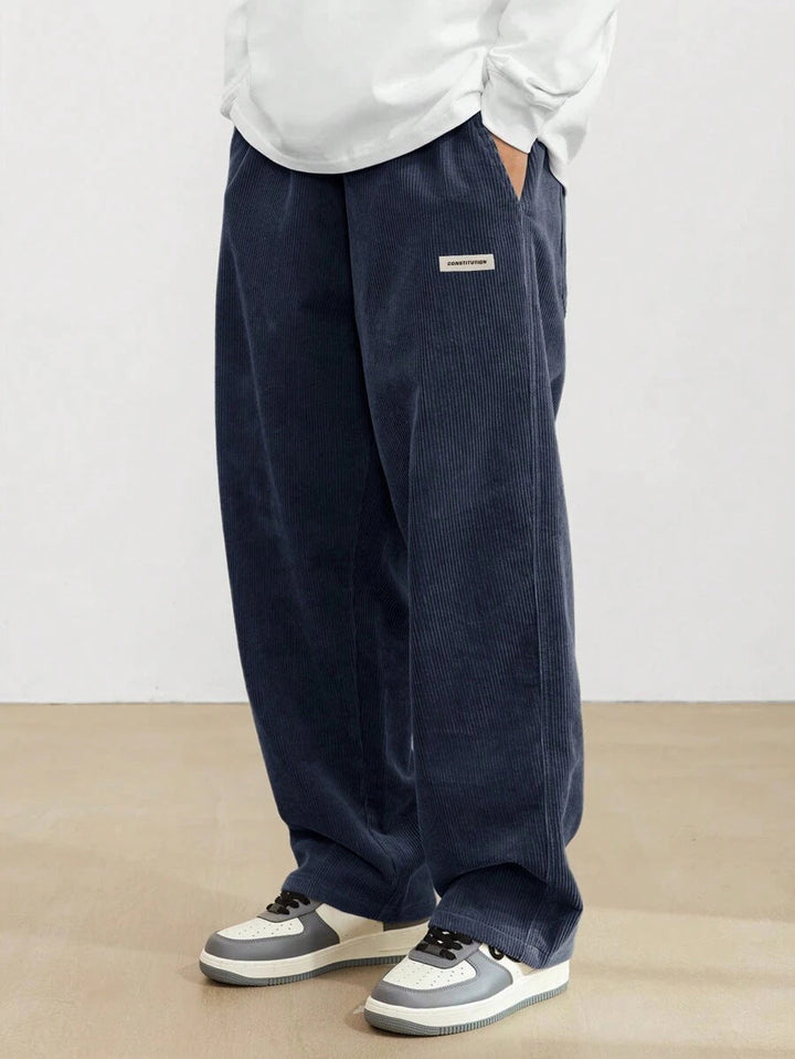 Wide Leg Corduroy Trousers