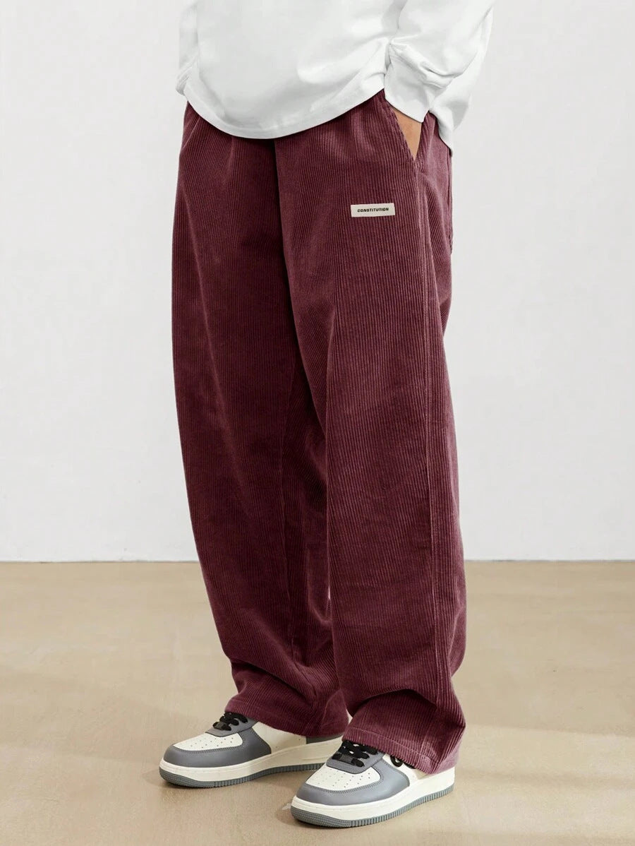Wide Leg Corduroy Trousers