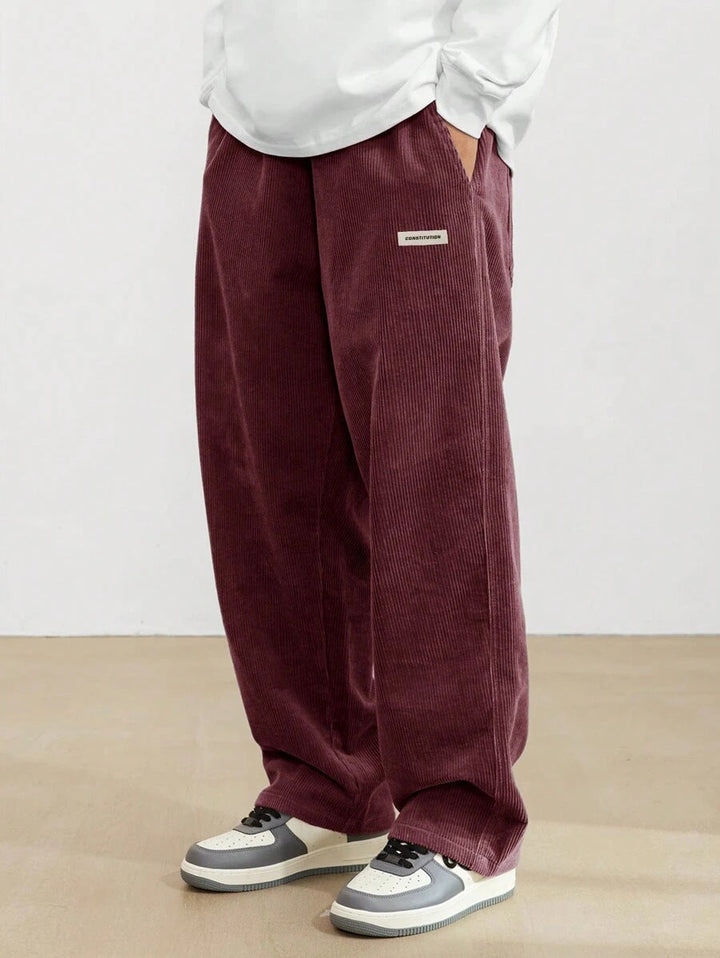 Wide Leg Corduroy Trousers
