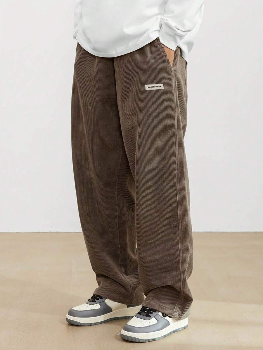 Wide Leg Corduroy Trousers