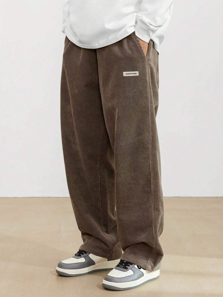 Wide Leg Corduroy Trousers