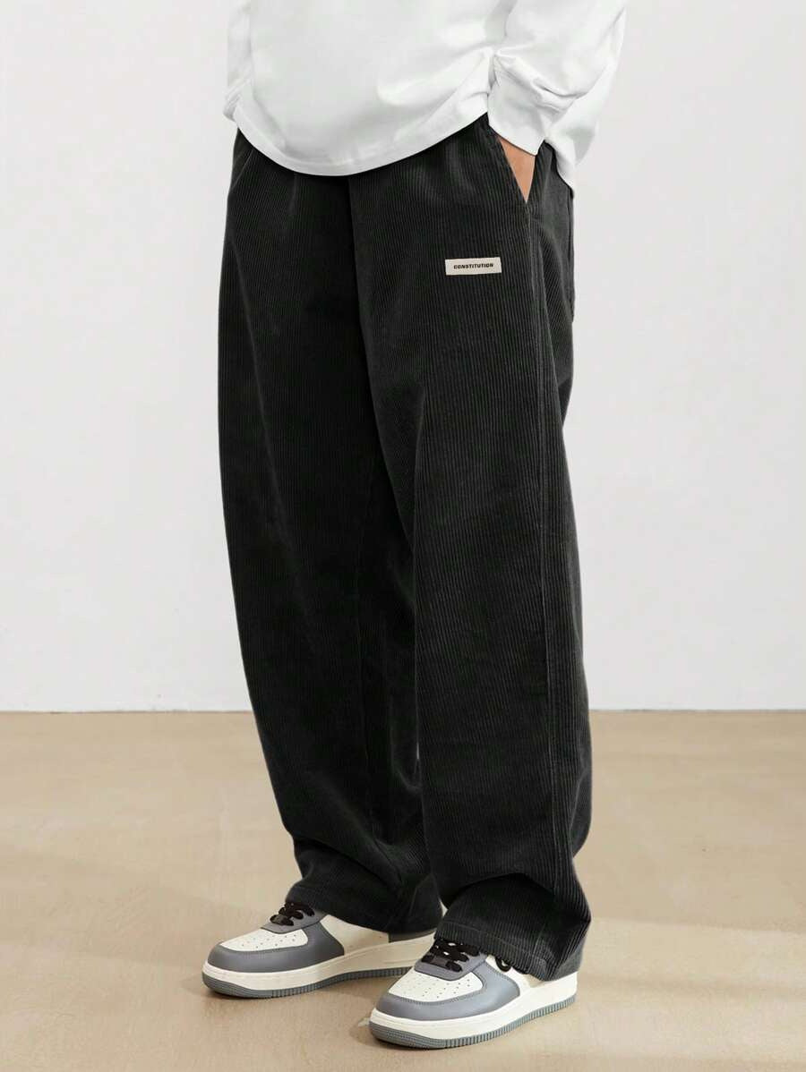 Wide Leg Corduroy Trousers