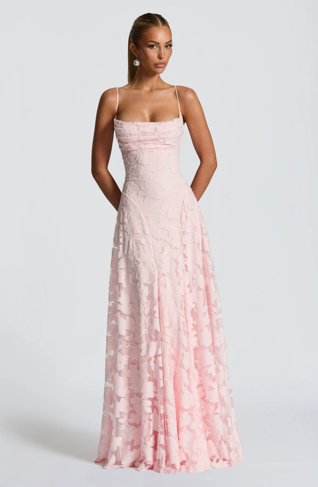 Backless Chiffon Spaghetti Strap Maxi Dress