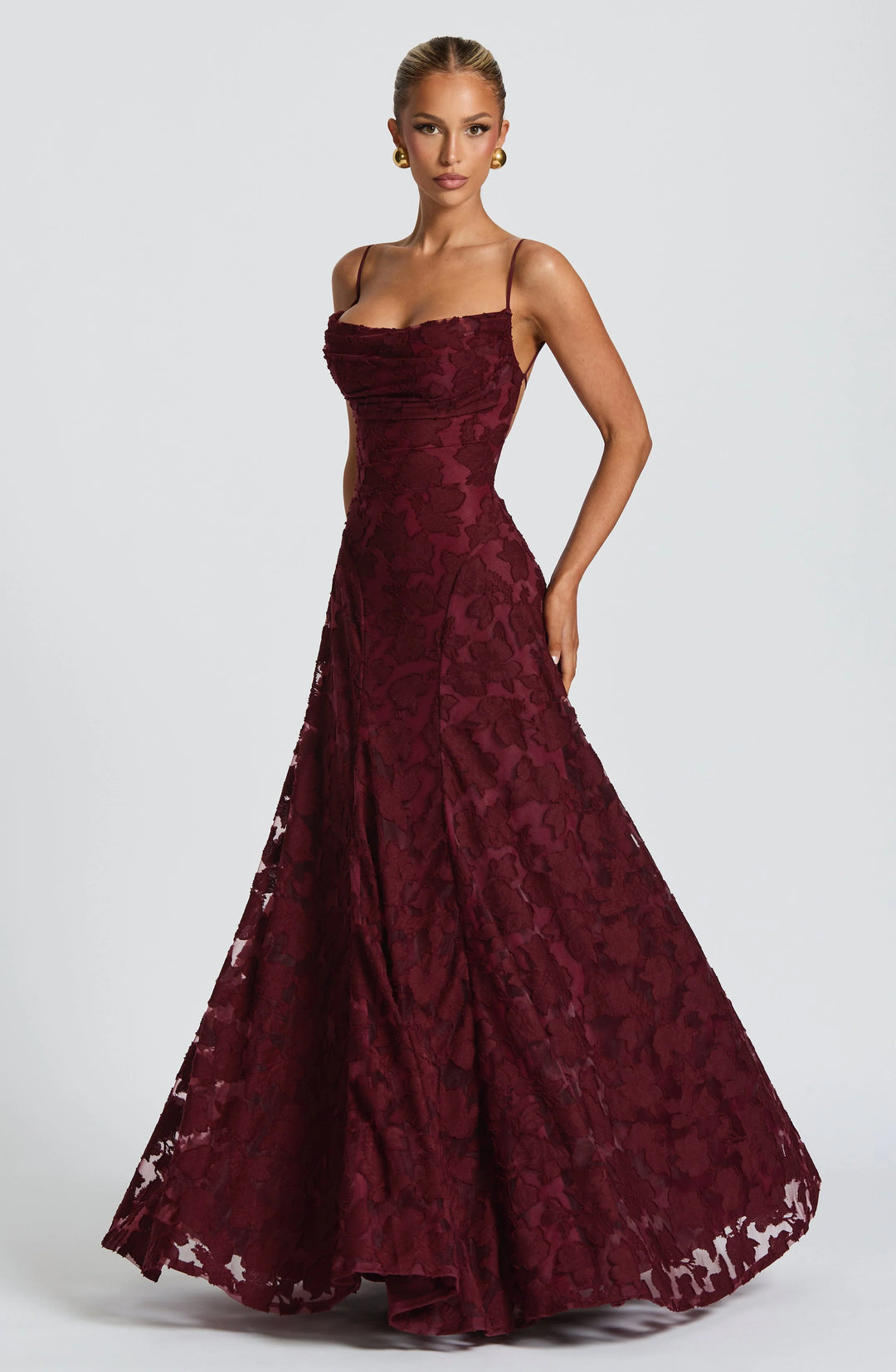 Backless Chiffon Spaghetti Strap Maxi Dress