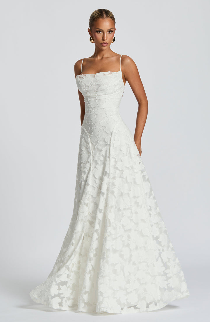 Backless Chiffon Spaghetti Strap Maxi Dress