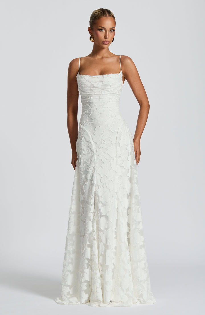 Backless Chiffon Spaghetti Strap Maxi Dress