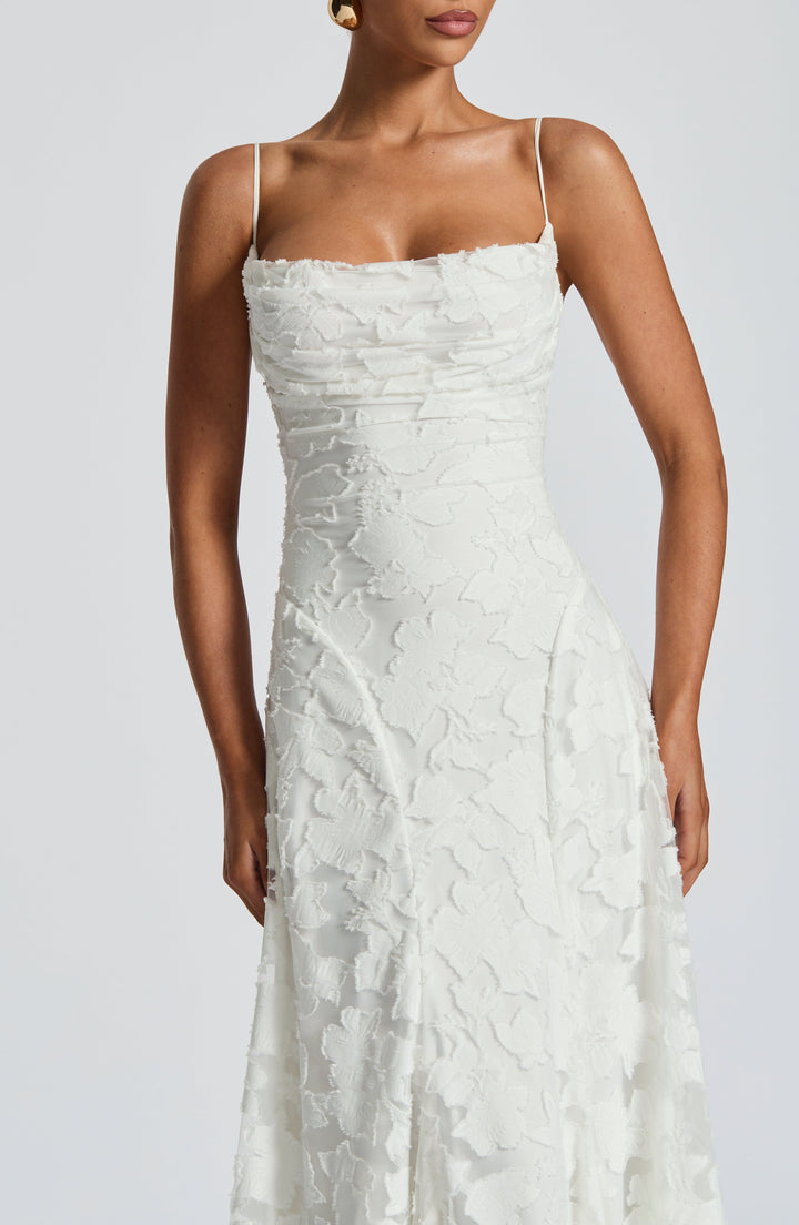 Backless Chiffon Spaghetti Strap Maxi Dress