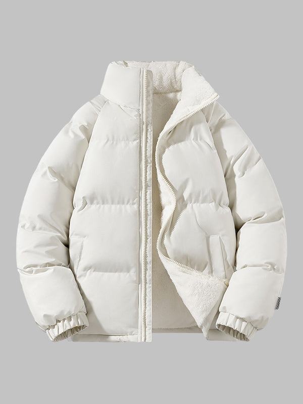 Men's Waterproof Puffer Jacket with Fleece Lining