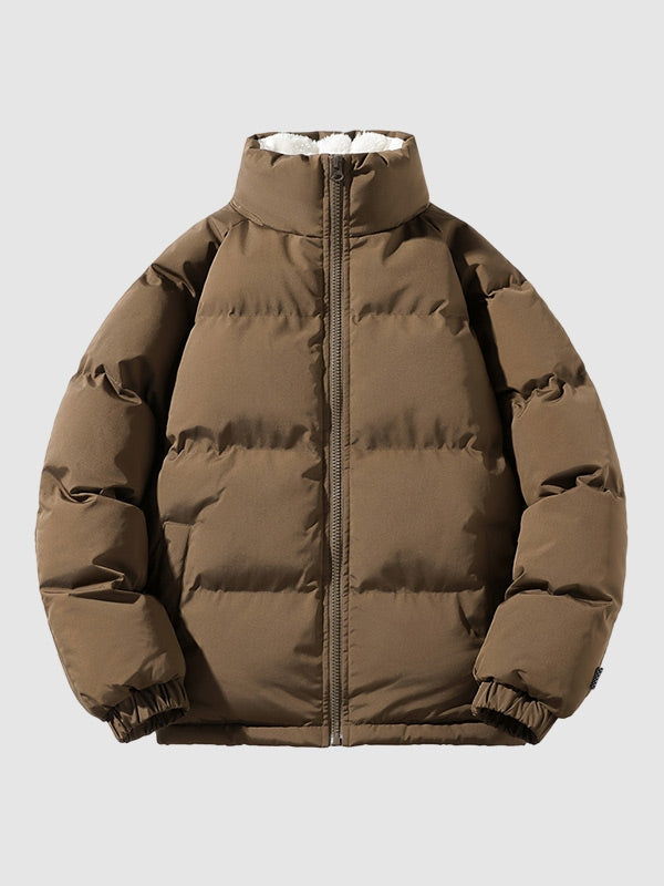 Men's Waterproof Puffer Jacket with Fleece Lining