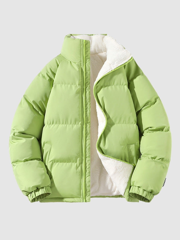 Men's Waterproof Puffer Jacket with Fleece Lining