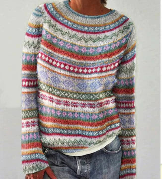 Women's Fair Isle Yoke Knit Sweater