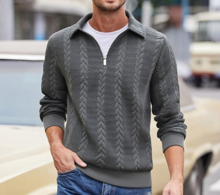 Men's Zip Knit Sweater