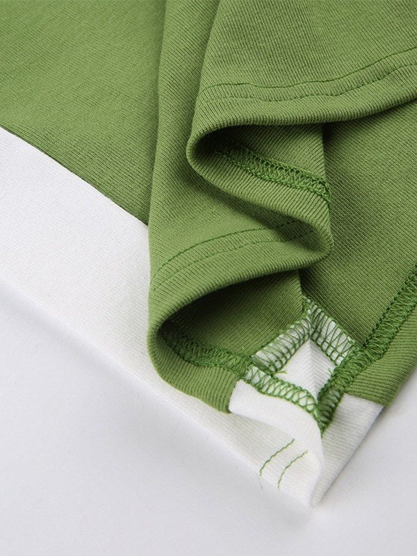 Vintage Contrast Stripe Crop Cami Top