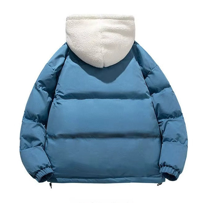 Sherpa Fleece Lined Hooded Puffer Jacket