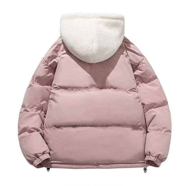 Sherpa Fleece Lined Hooded Puffer Jacket