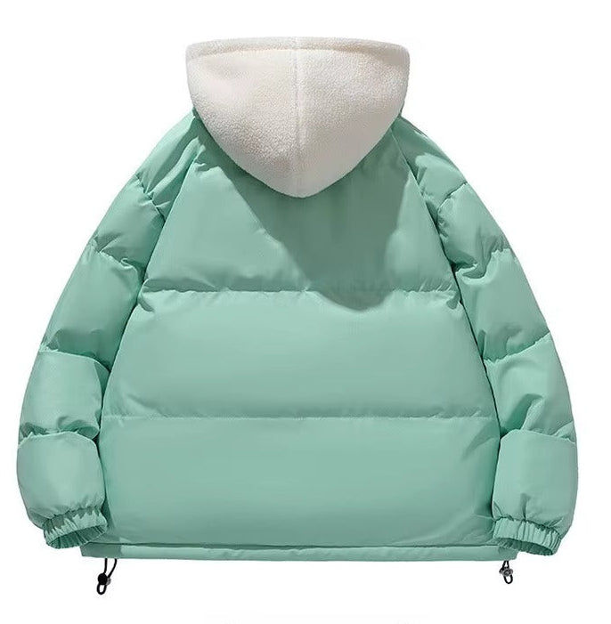 Sherpa Fleece Lined Hooded Puffer Jacket
