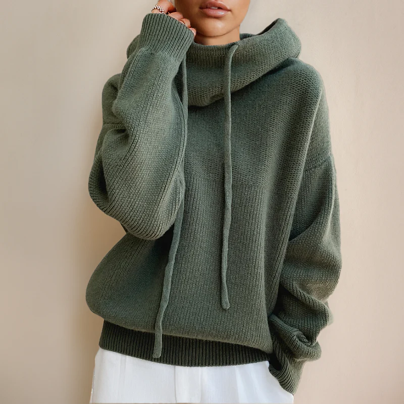 Women's Oversized Knit Hooded Sweater