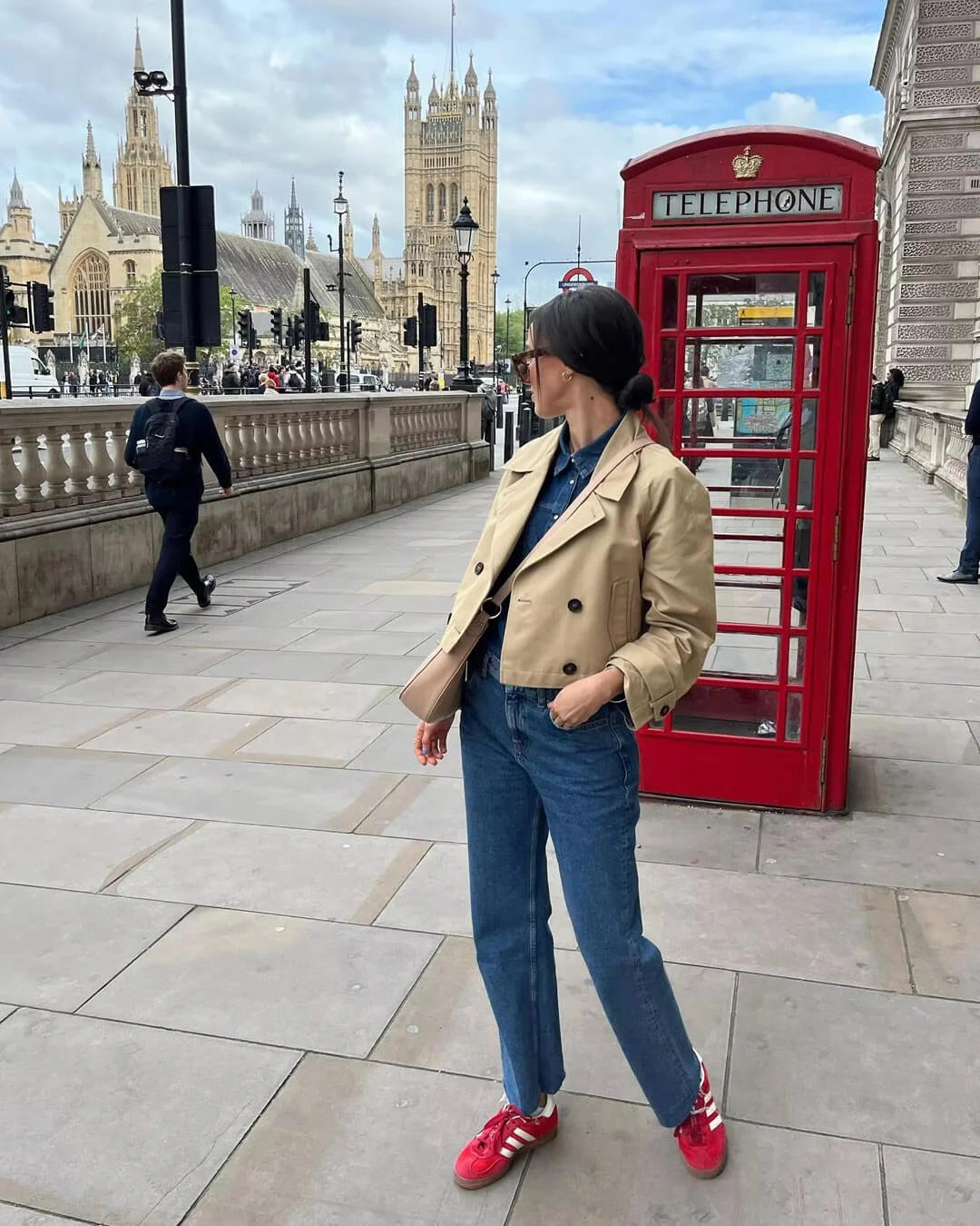 Women's Short Double-Breasted Trench Coat
