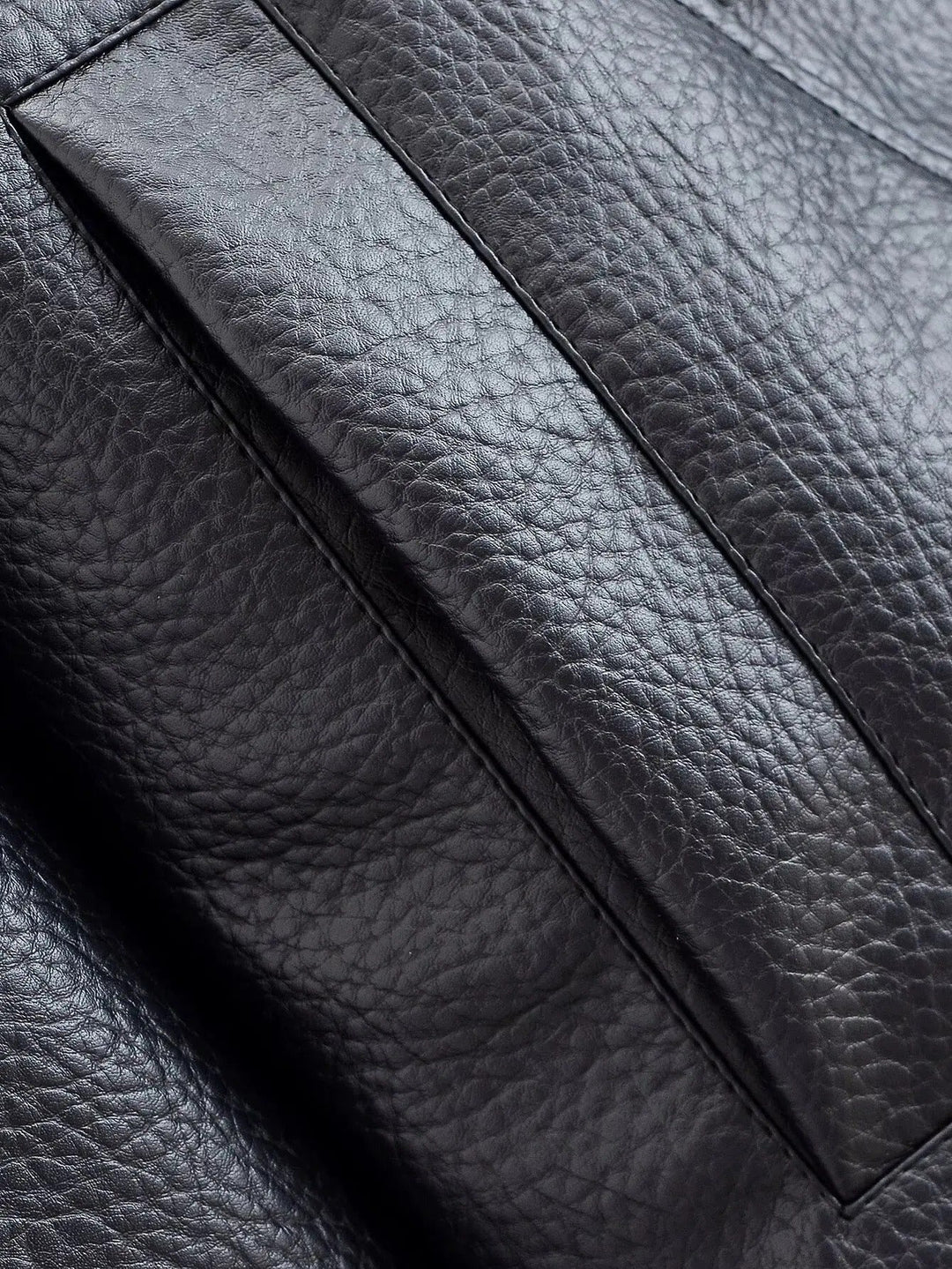 Women's Oversized Faux Leather Bomber Jacket