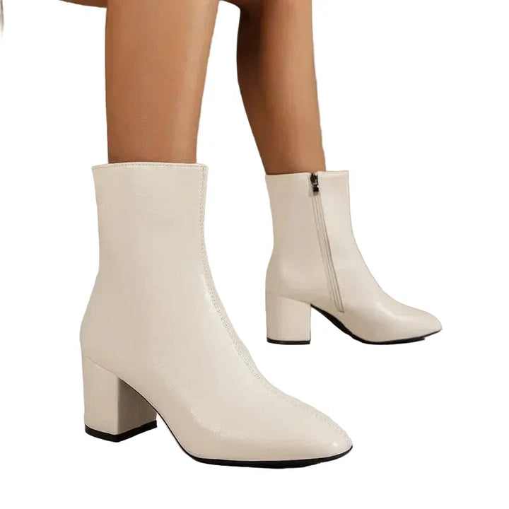 Women's Block Heel Pointed Toe Ankle Boots
