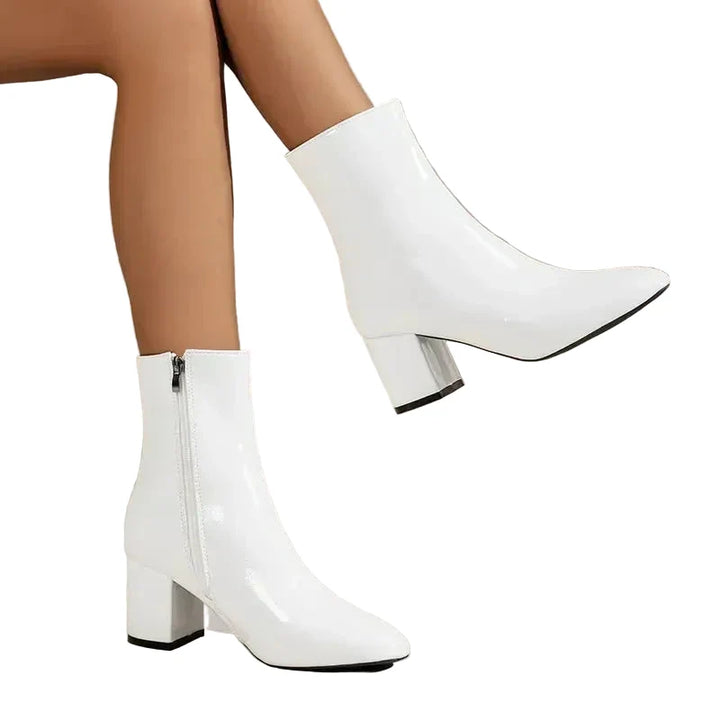 Women's Block Heel Pointed Toe Ankle Boots