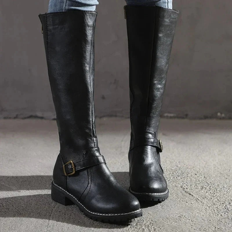 Women's Faux Leather Knee-High Riding Boots