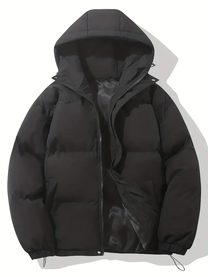 Oversized Quilted Hooded Puffer Jacket for Women