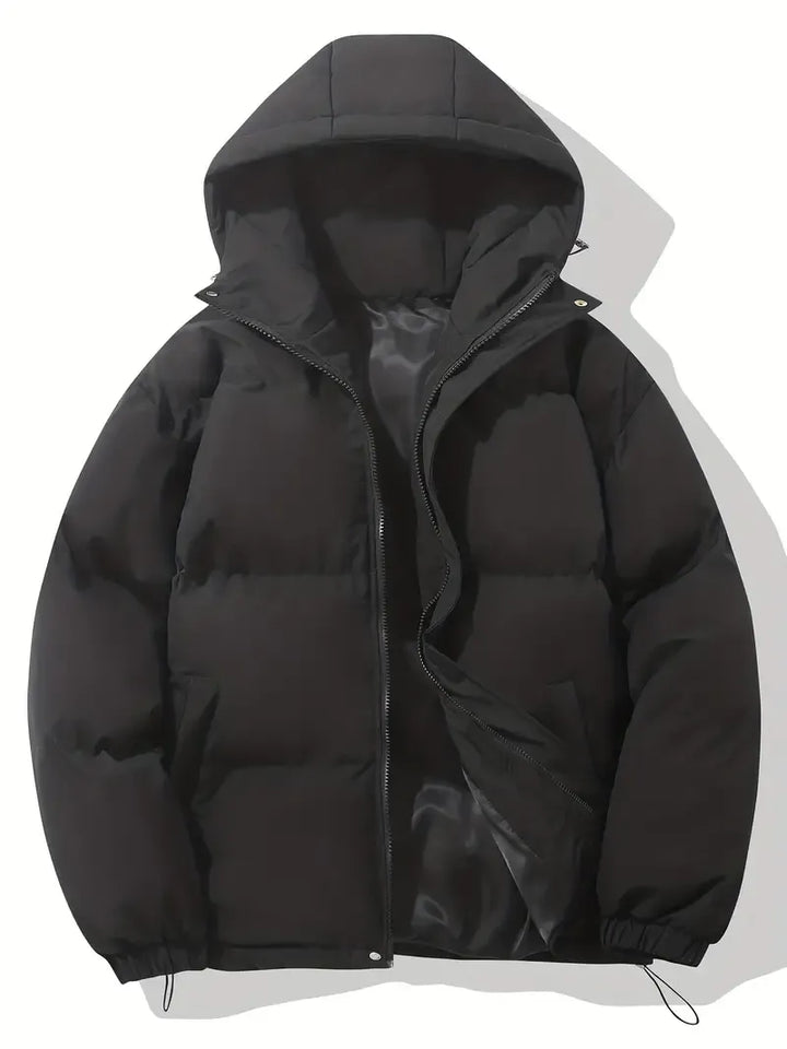 Oversized Quilted Hooded Puffer Jacket for Women