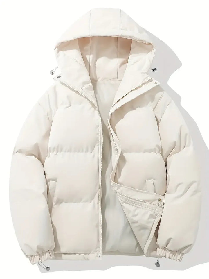 Oversized Quilted Hooded Puffer Jacket for Women