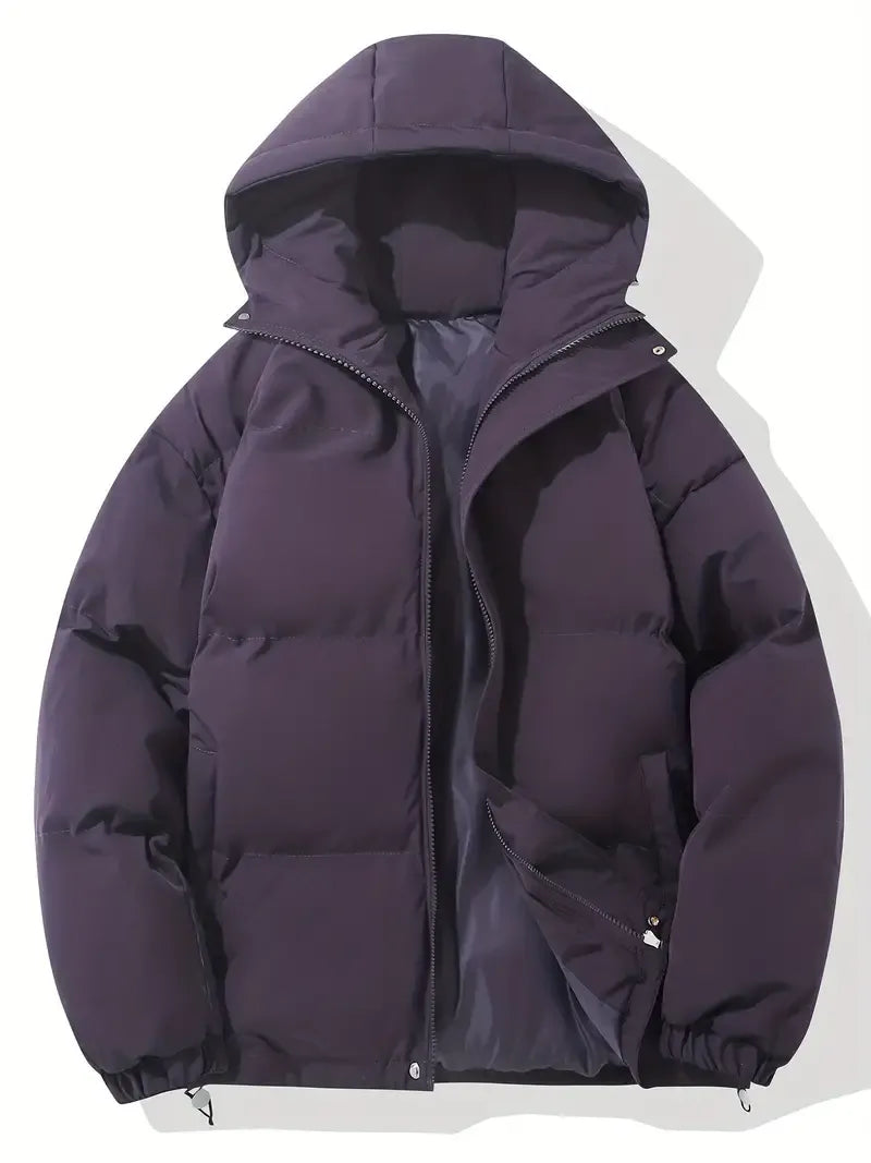 Oversized Quilted Hooded Puffer Jacket for Women