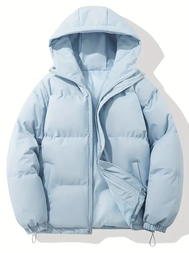 Oversized Quilted Hooded Puffer Jacket for Women