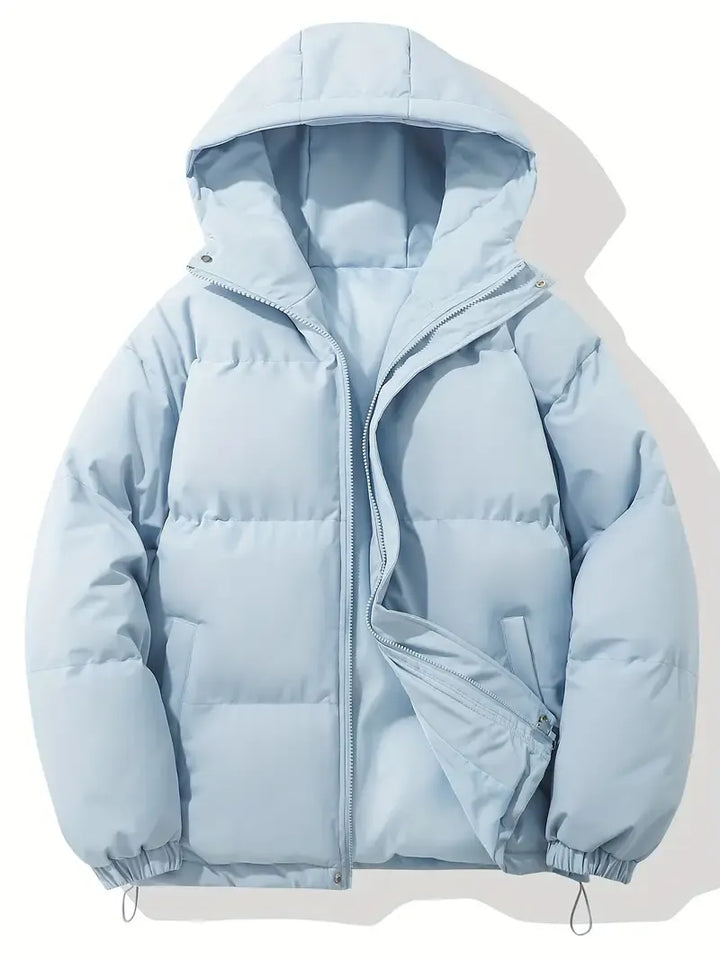 Oversized Quilted Hooded Puffer Jacket for Women