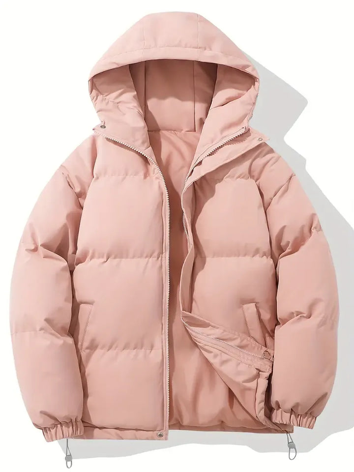 Oversized Quilted Hooded Puffer Jacket for Women