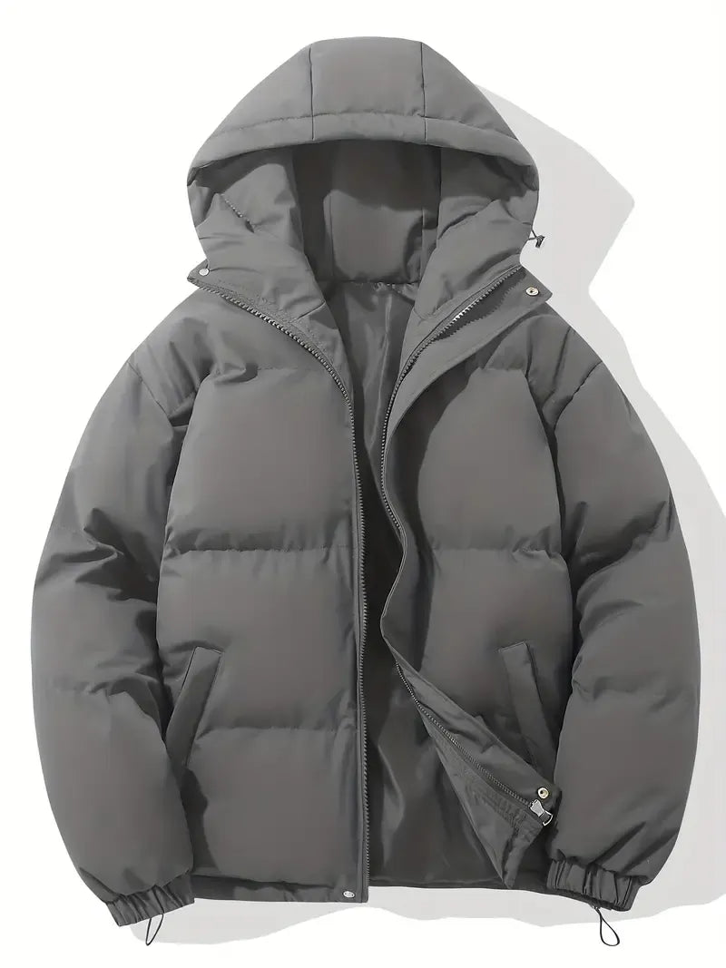 Oversized Quilted Hooded Puffer Jacket for Women