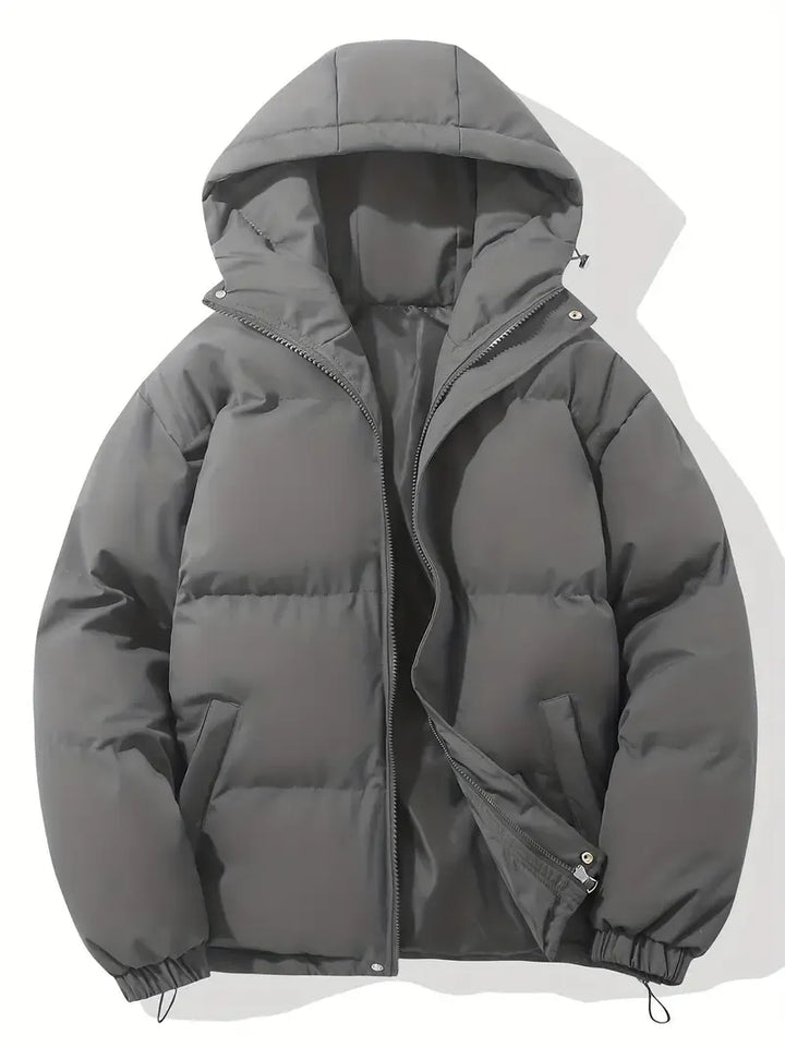 Oversized Quilted Hooded Puffer Jacket for Women