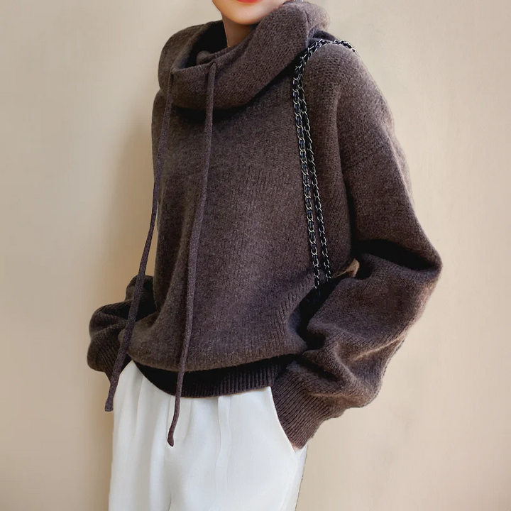 Women's Oversized Knit Hooded Sweater
