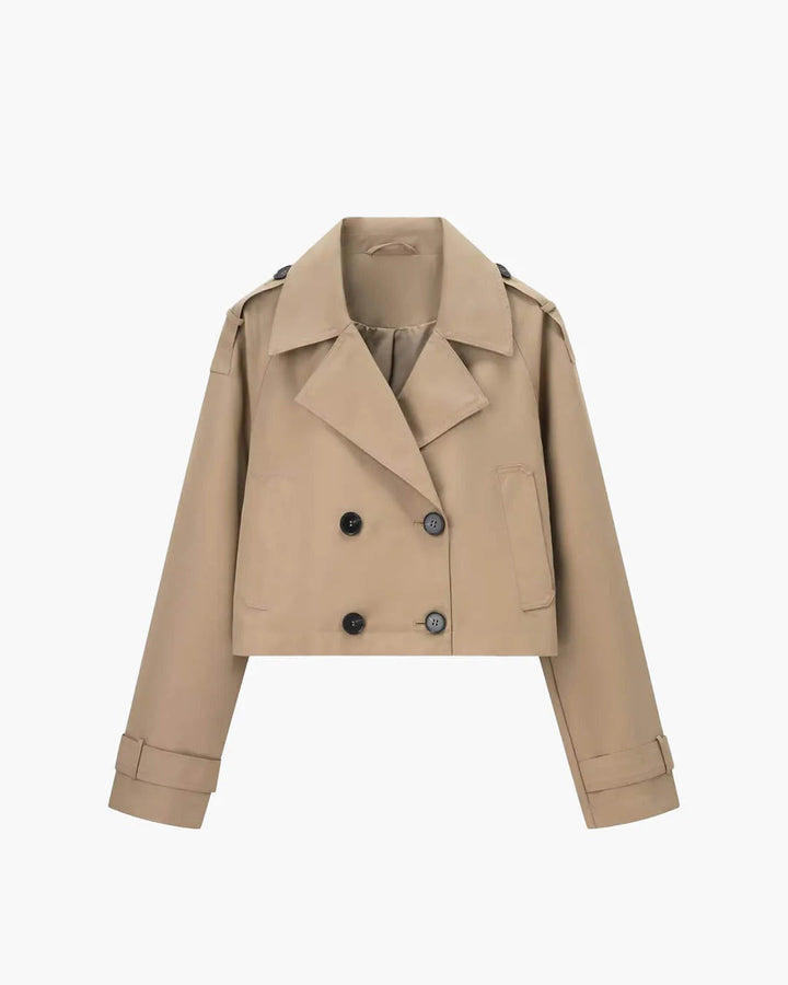 Women's Short Double-Breasted Trench Coat