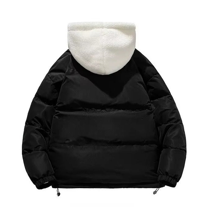 Sherpa Fleece Lined Hooded Puffer Jacket
