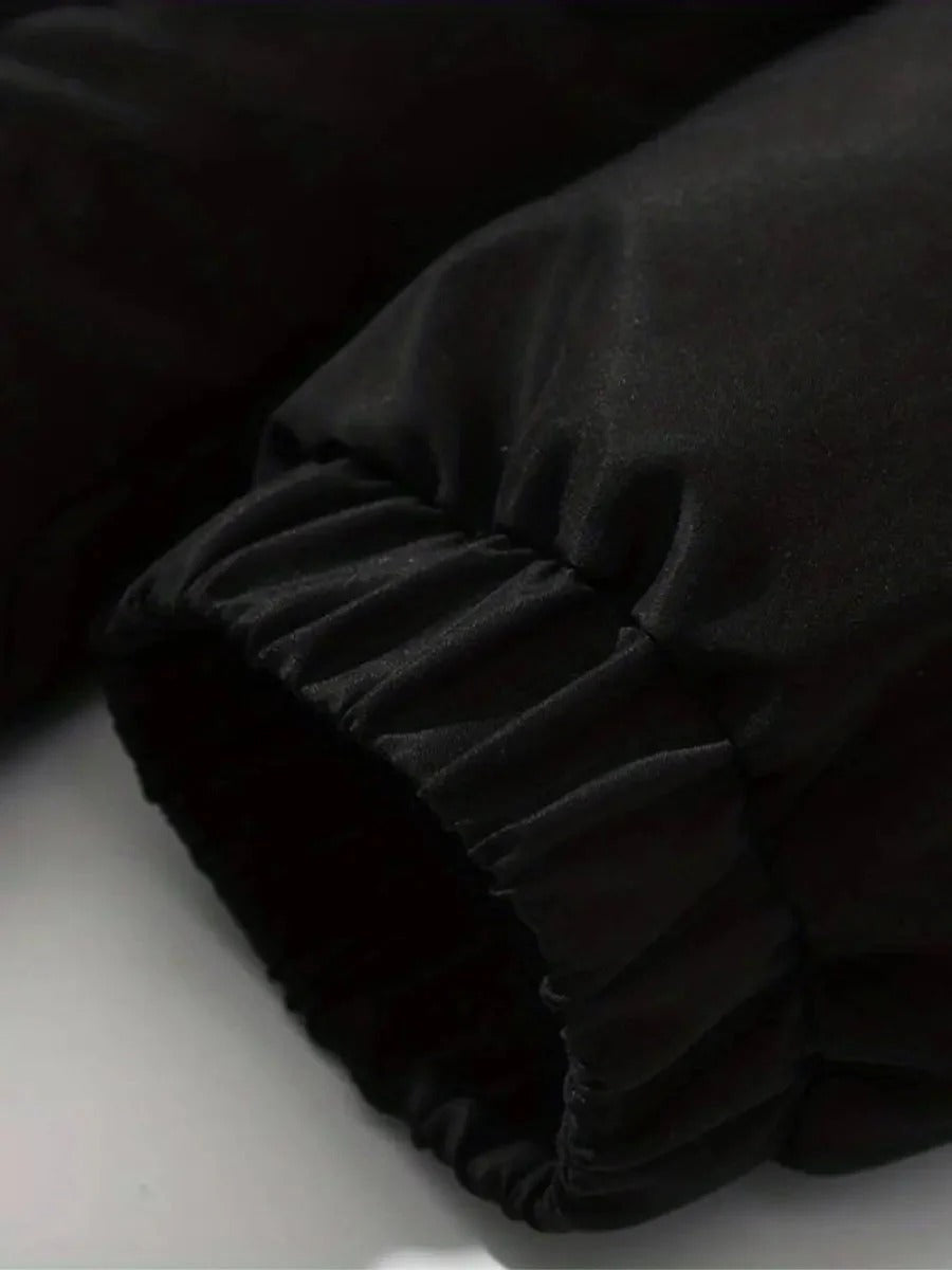 Sherpa Fleece Lined Hooded Puffer Jacket
