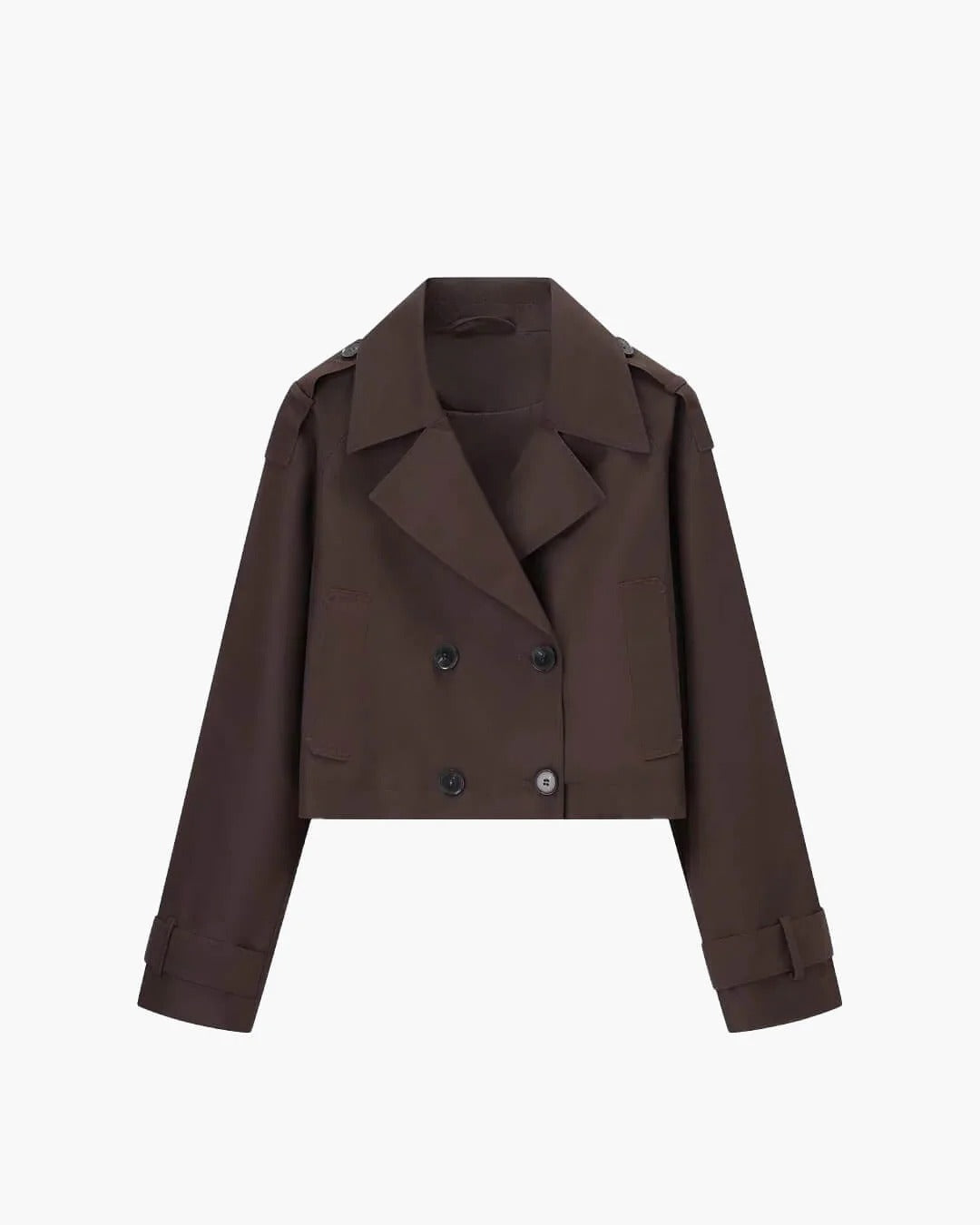 Women's Short Double-Breasted Trench Coat