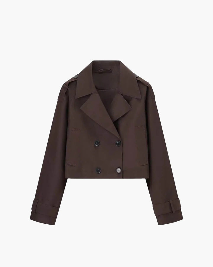 Women's Short Double-Breasted Trench Coat