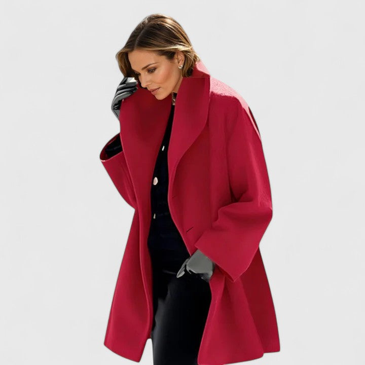 Women's Oversized Wool-Look Coat for Autumn/Winter