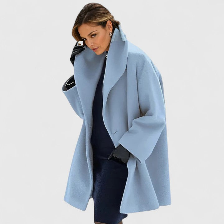 Women's Oversized Wool-Look Coat for Autumn/Winter