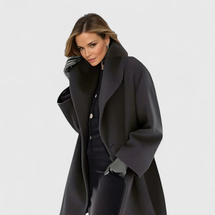 Women's Oversized Wool-Look Coat for Autumn/Winter