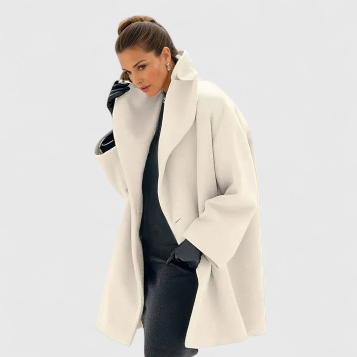 Women's Oversized Wool-Look Coat for Autumn/Winter