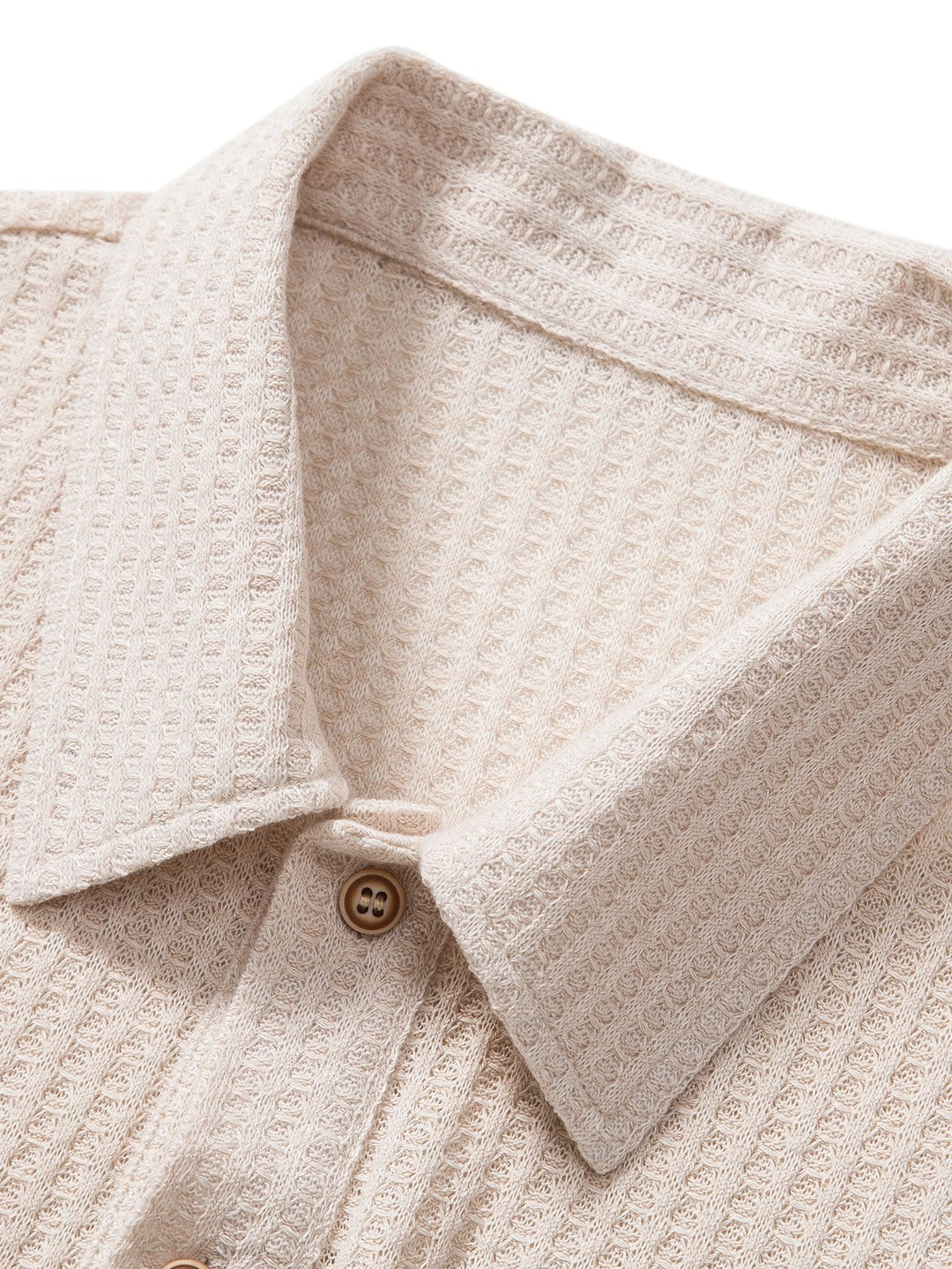 Short Sleeve Waffle Knit Polo