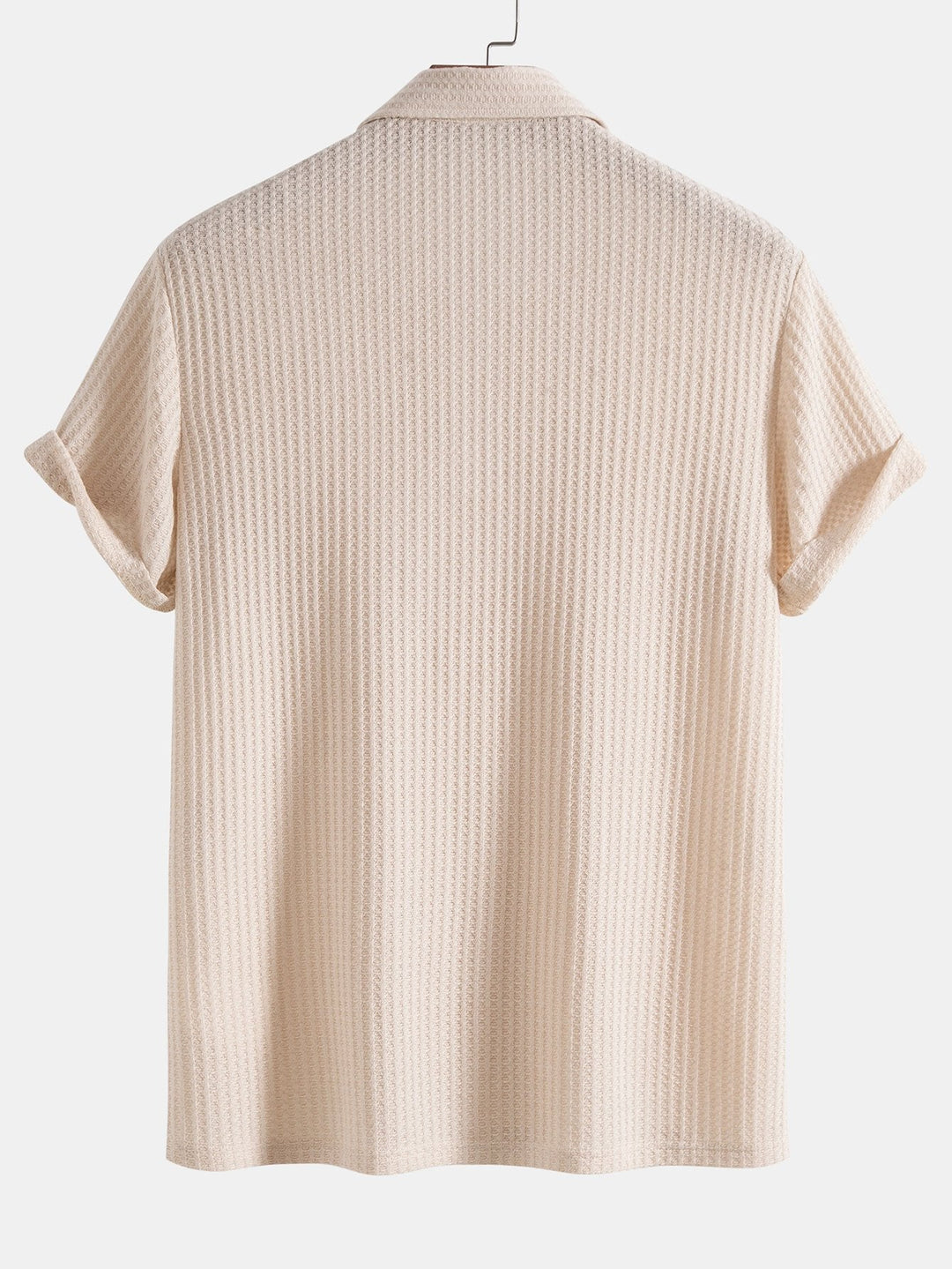 Short Sleeve Waffle Knit Polo