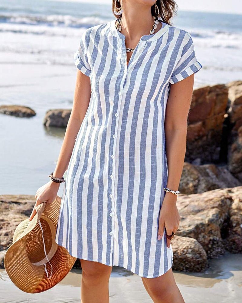 Effortless & Timeless Striped Shirt Dress