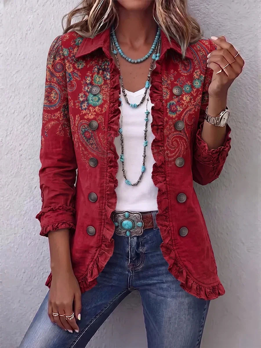 Women's Boho Ruffled Jacket
