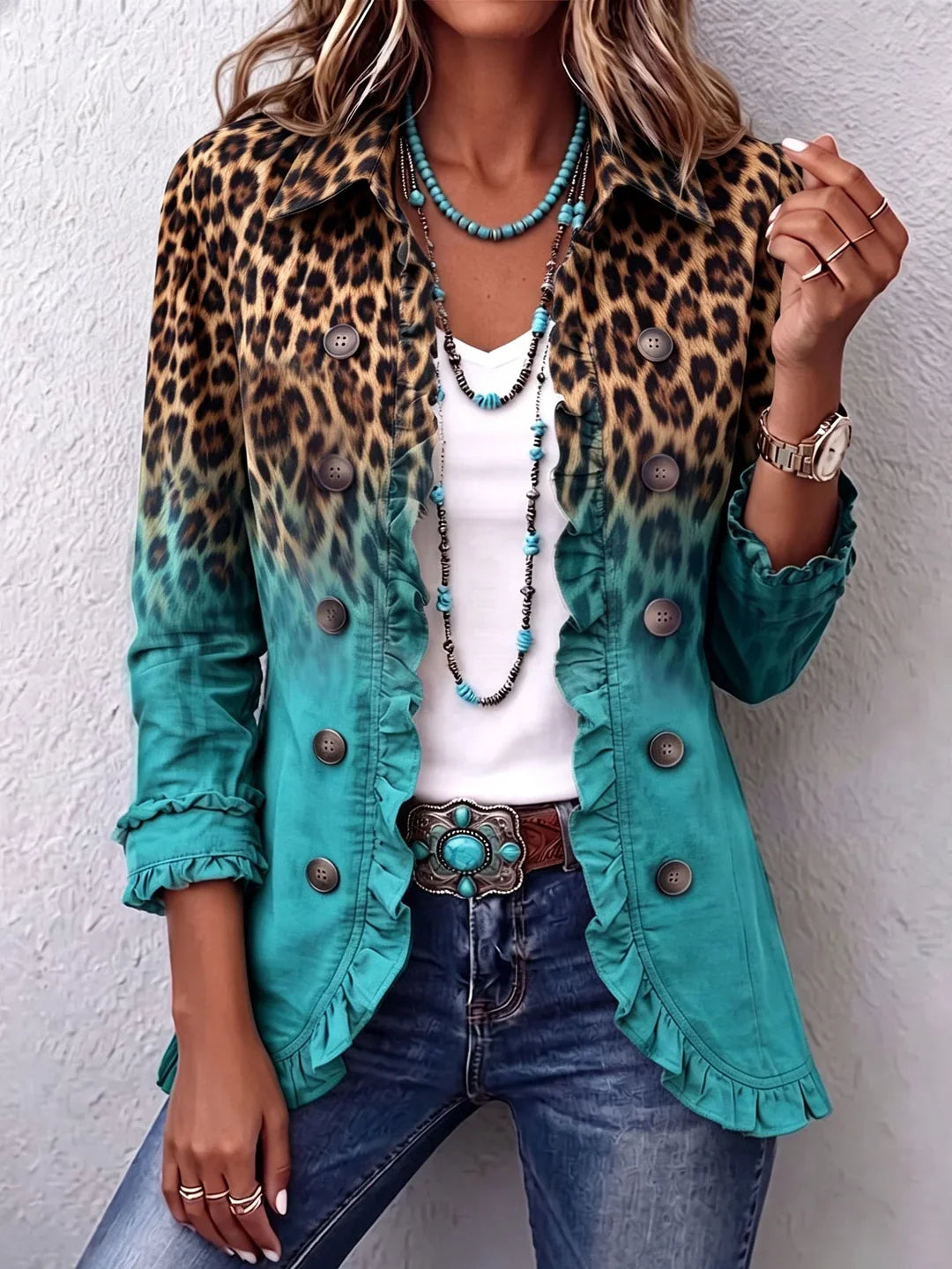 Women's Boho Ruffled Jacket